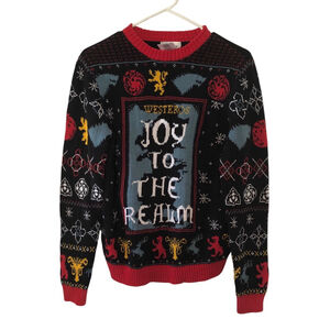 Game of Thrones “Joy To The Realm” Unisex Sweater Size Medium Festive Fair Isle